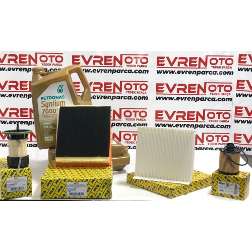 Filtre Seti Doblo 2015 ve Sonrası 1.6 Euro 6 AD BLUE