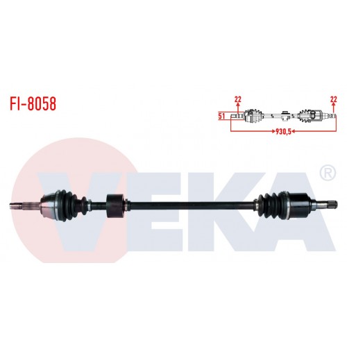Ön Aks Doblo 1.4 1.6 Sağ Komple Ön Aks Doblo 1.4 1.6 Sağ Komple