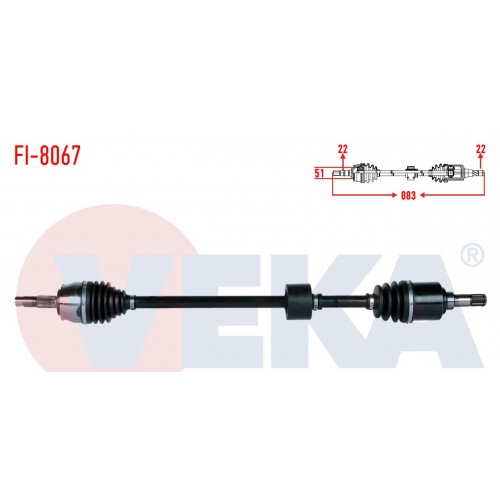Ön Aks Linea Sağ 1.4 8V Komple