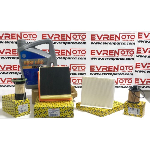 Filtre Seti Doblo 2015 ve Sonrası 1.6 Euro 6